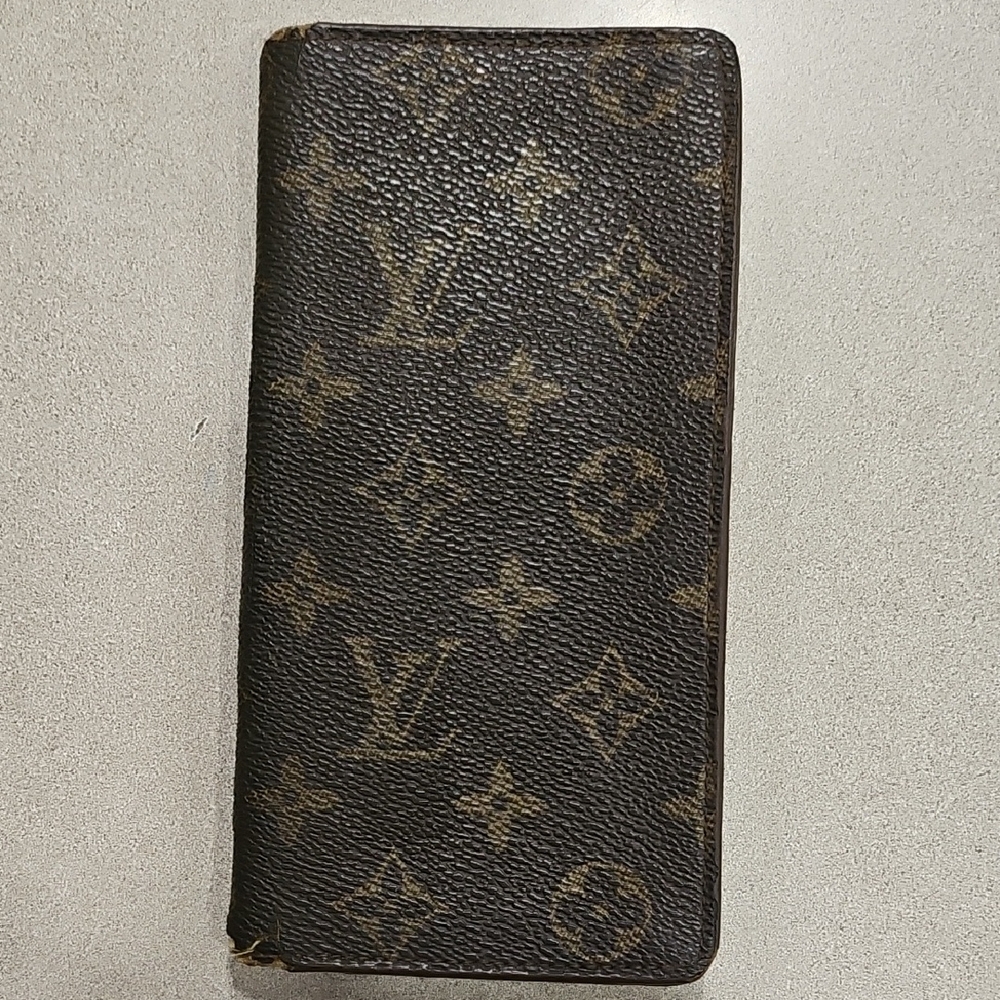 Louis Vuitton Monogram Brown Wallet Vintage Long Wallet Mens